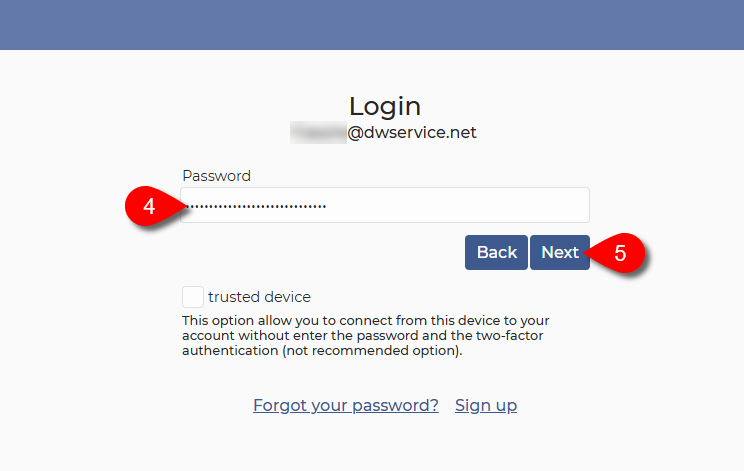TA777 Password Login Interface